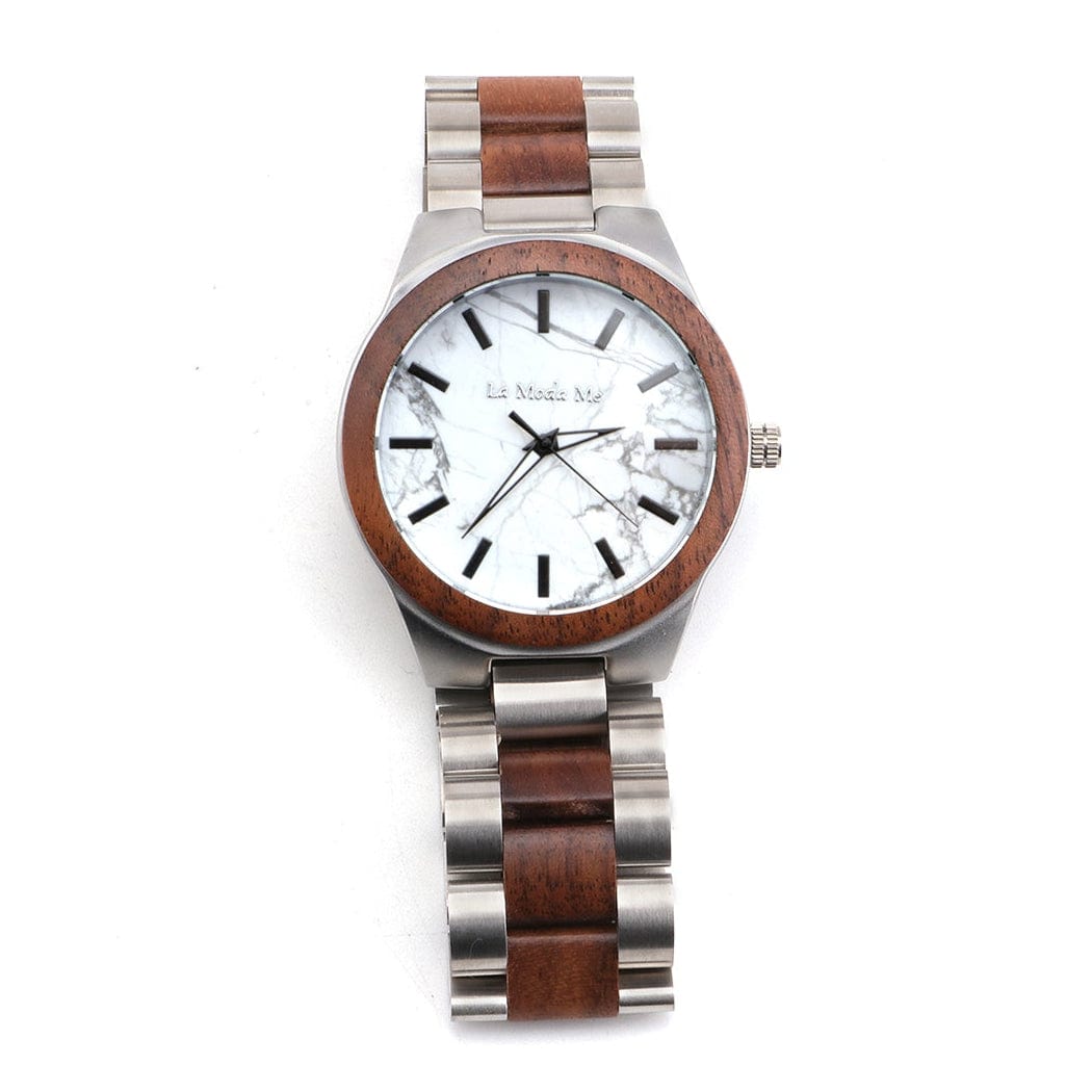 Watch Madira - Eco-Friendly Walnut & Steel Elegant Timepiece