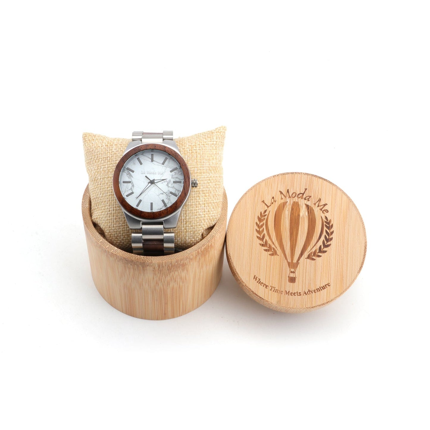 Watch Madira - Eco-Friendly Walnut & Steel Elegant Timepiece