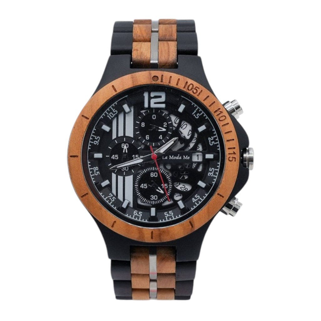 Watch Templer Knight Zebrawood - Eco-Friendly Wooden Timepiece