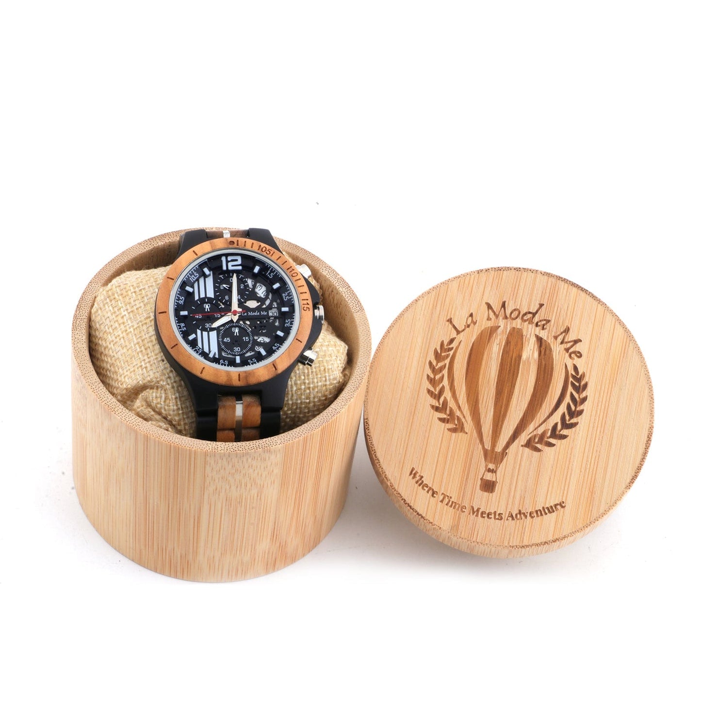 Watch Templer Knight Zebrawood - Eco-Friendly Wooden Timepiece